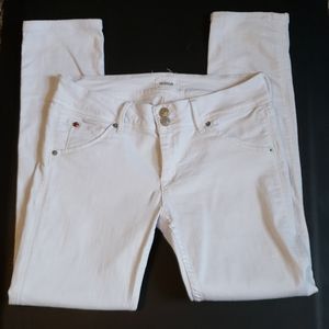 Hudson Collin Flap Skinny white jeans